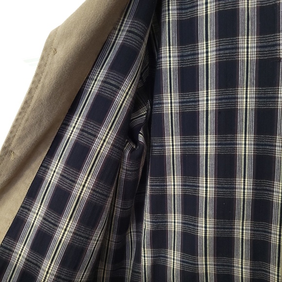 100% Cotton Twill Tan Beige Khaki Coat Jacket Utility Blazer, Men's M - Picture 9 of 11